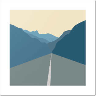 Road to the mountains Posters and Art